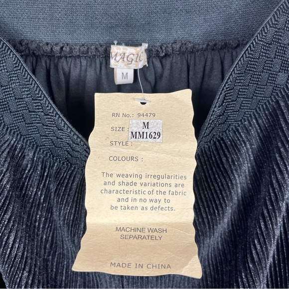 NWT Magic Semi Sheer Pleated High Low Black Skirt | Size: Medium - Picture 8 of 10
